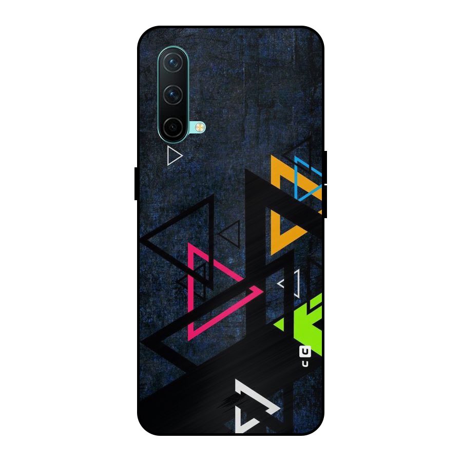 Coloured Triangles Metal Back Case for OnePlus Nord CE 5G