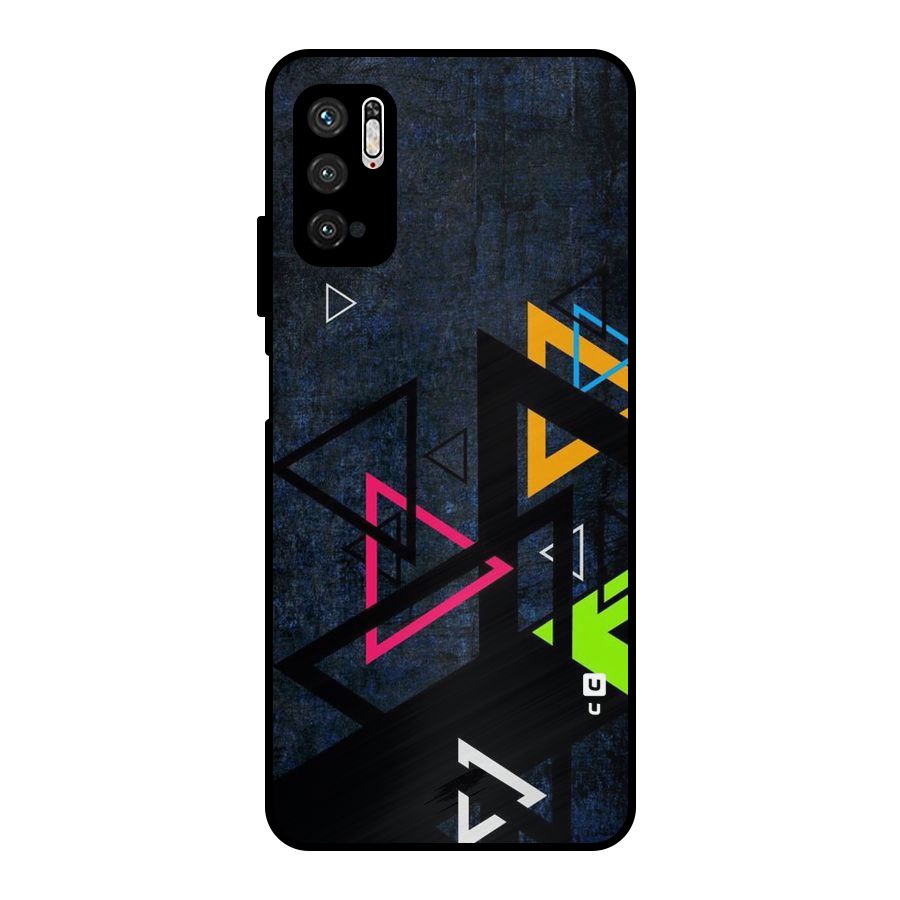 Coloured Triangles Metal Back Case for Poco M3 Pro 5G