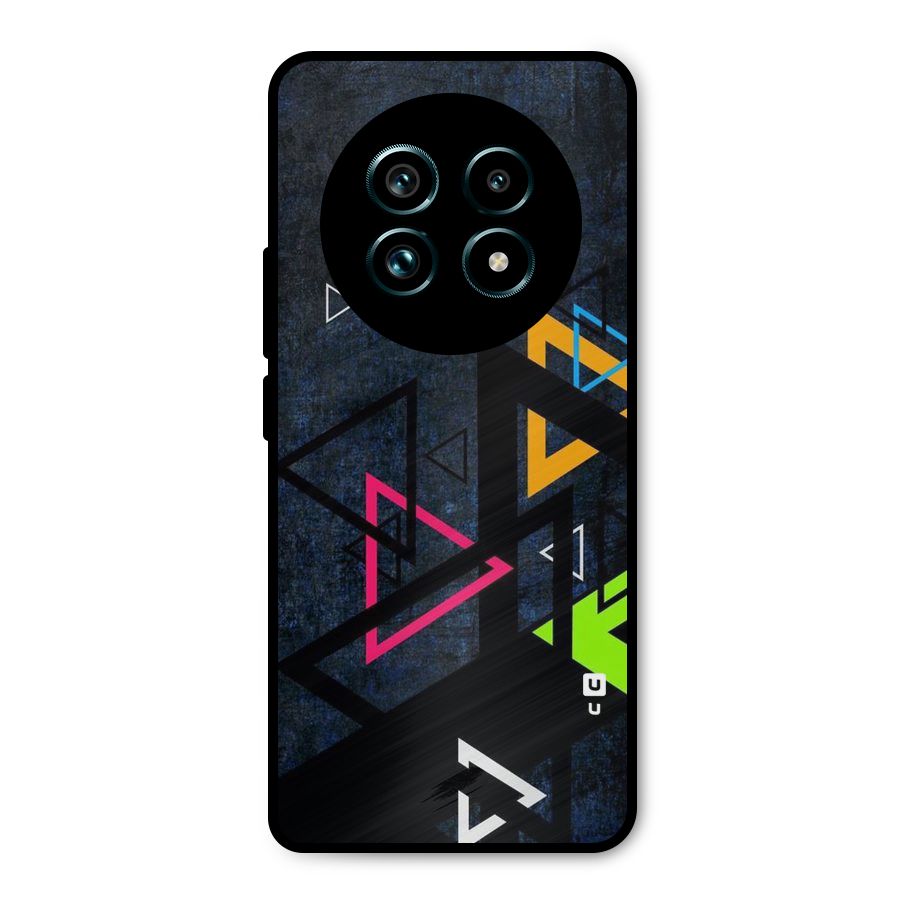 Coloured Triangles Metal Back Case for Realme 13 Pro Plus