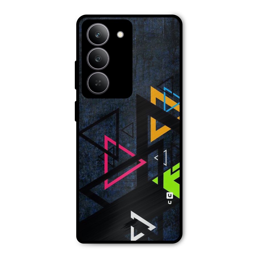 Coloured Triangles Metal Back Case for Realme 14x