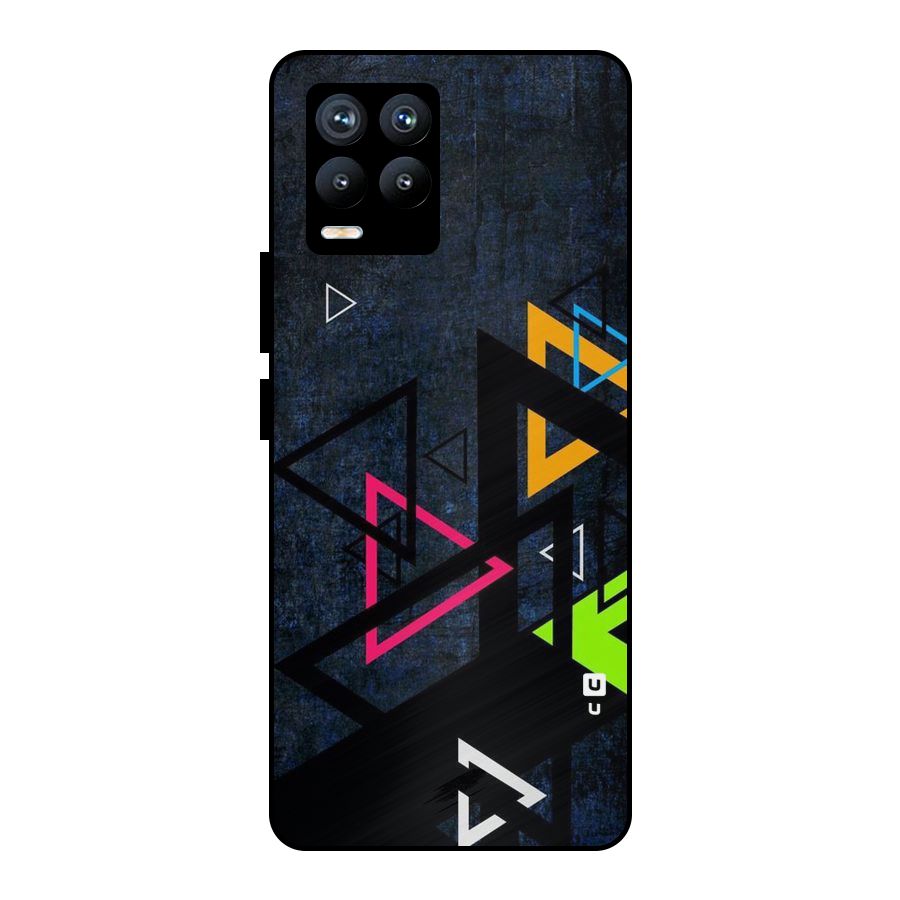 Coloured Triangles Metal Back Case for Realme 8