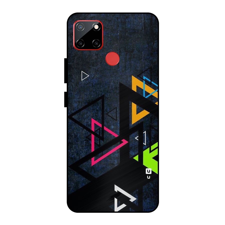 Coloured Triangles Metal Back Case for Realme C12