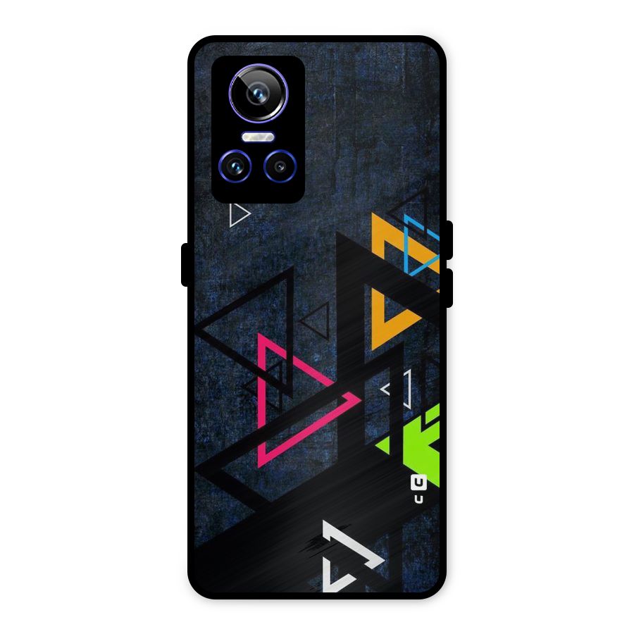 Coloured Triangles Metal Back Case for Realme GT Neo 3
