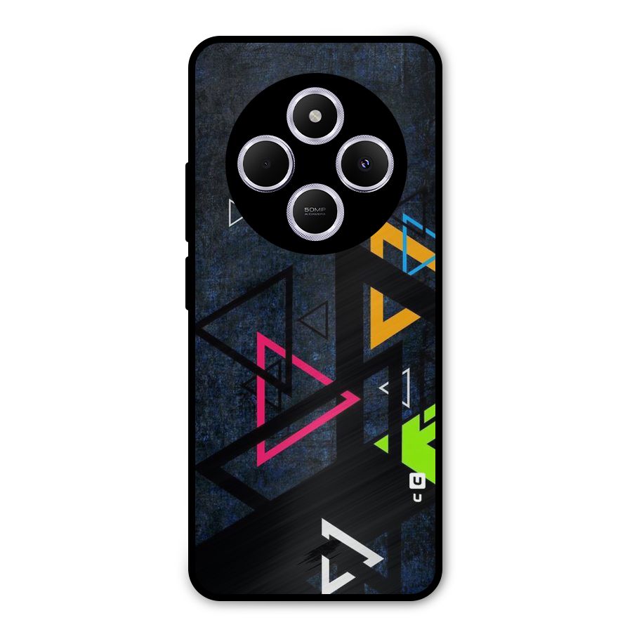 Coloured Triangles Metal Back Case for Redmi A4