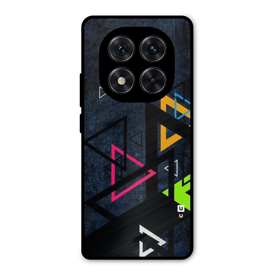 Coloured Triangles Metal Back Case for Redmi Note 14 Pro 5G