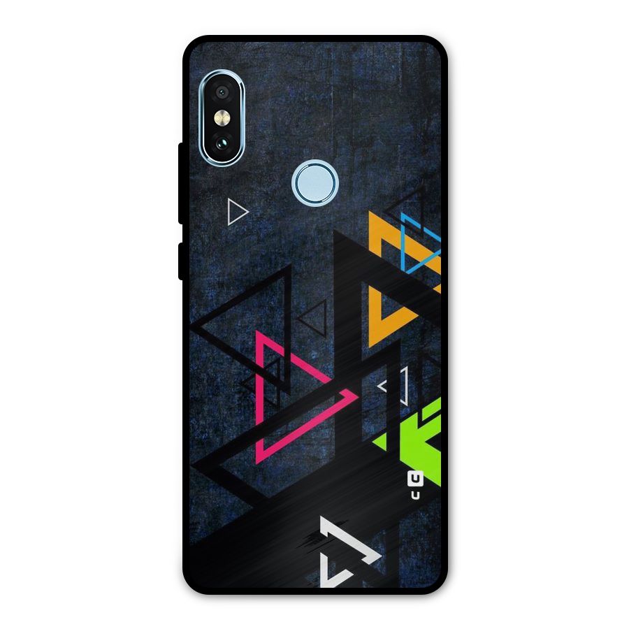 Coloured Triangles Metal Back Case for Redmi Note 5 Pro