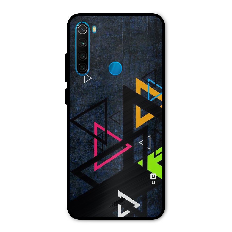 Coloured Triangles Metal Back Case for Redmi Note 8