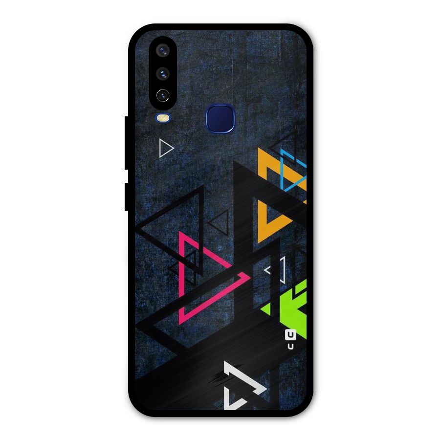 Coloured Triangles Metal Back Case for Vivo V17