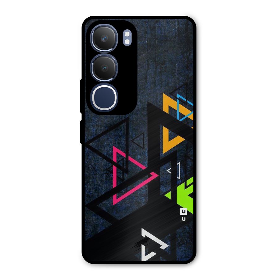 Coloured Triangles Metal Back Case for Vivo Y29