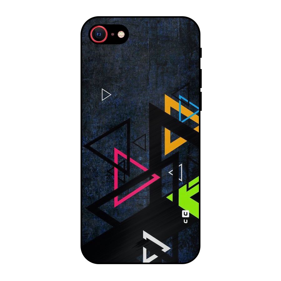 Coloured Triangles Metal Back Case for iPhone 7