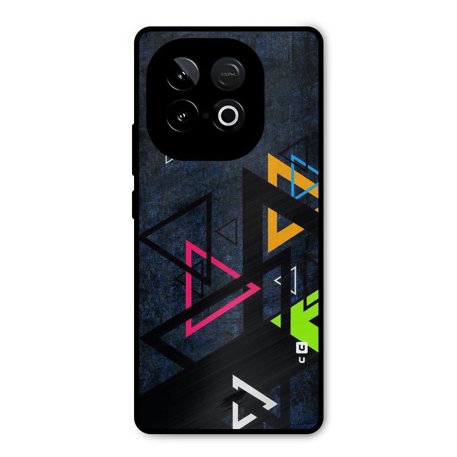 Coloured Triangles Metal Back Case for iQOO Neo 10