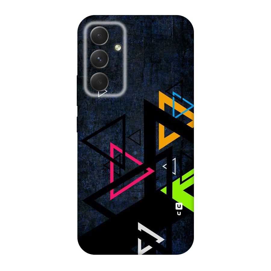 Coloured Triangles Original Polycarbonate Back Case for Galaxy A54