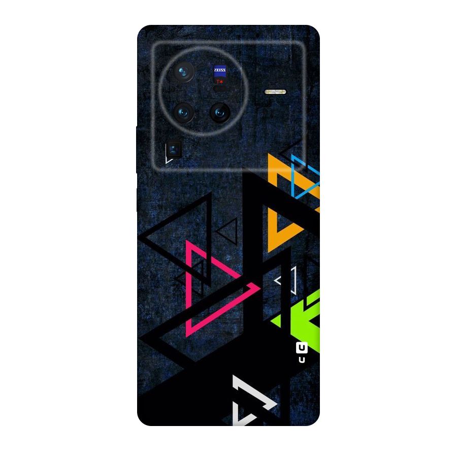 Coloured Triangles Original Polycarbonate Back Case for Vivo X80