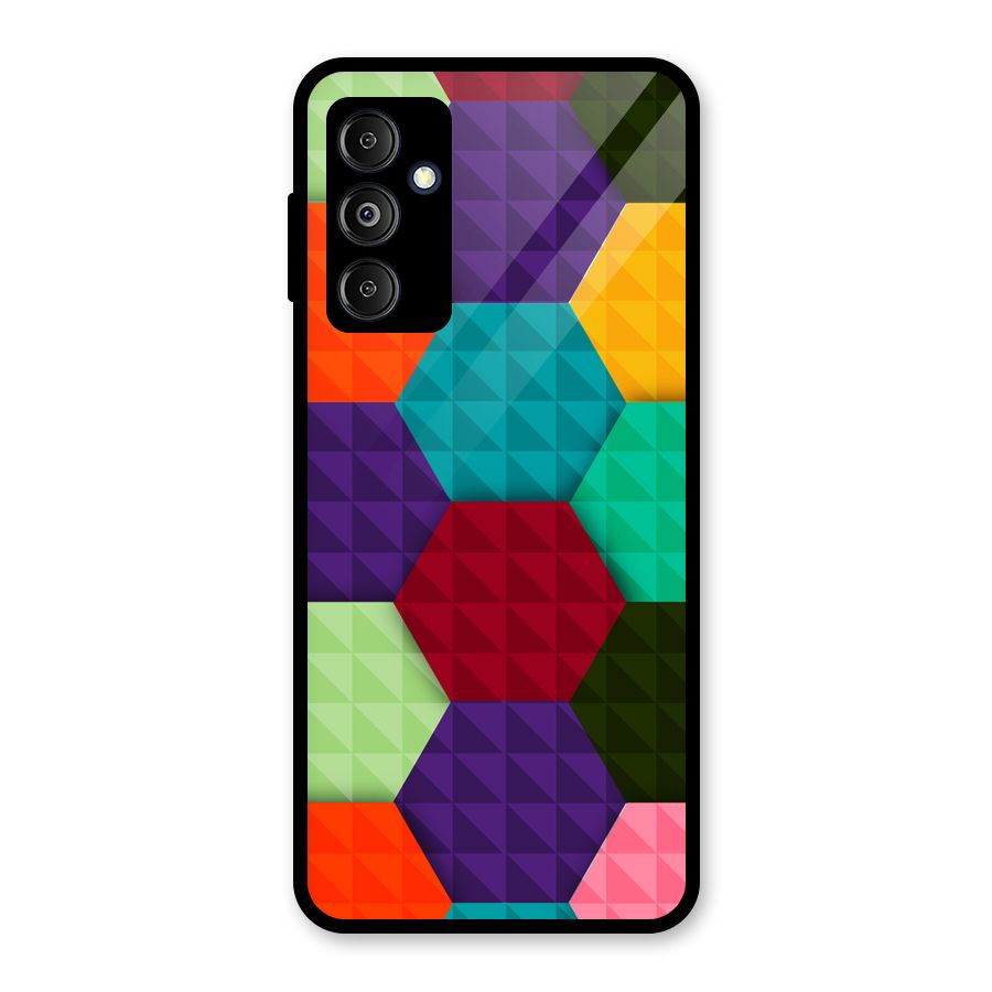Colourful Abstract Glass Back Case for Galaxy M14 5G