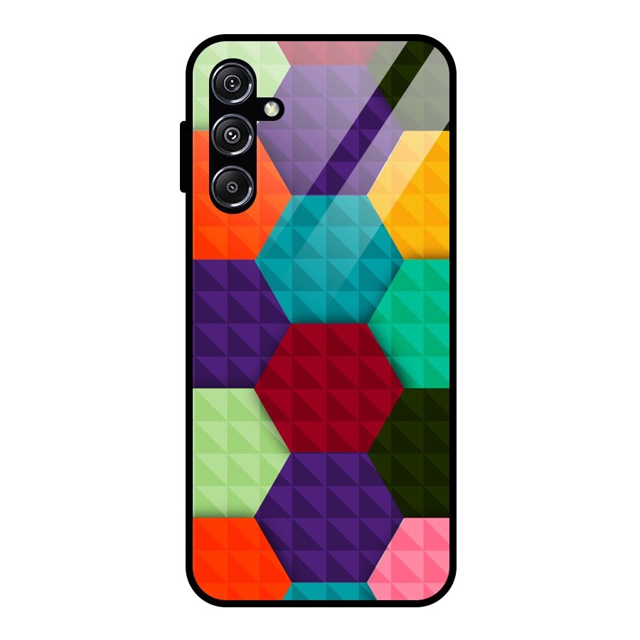 Colourful Abstract Glass Back Case for Galaxy M34 5G