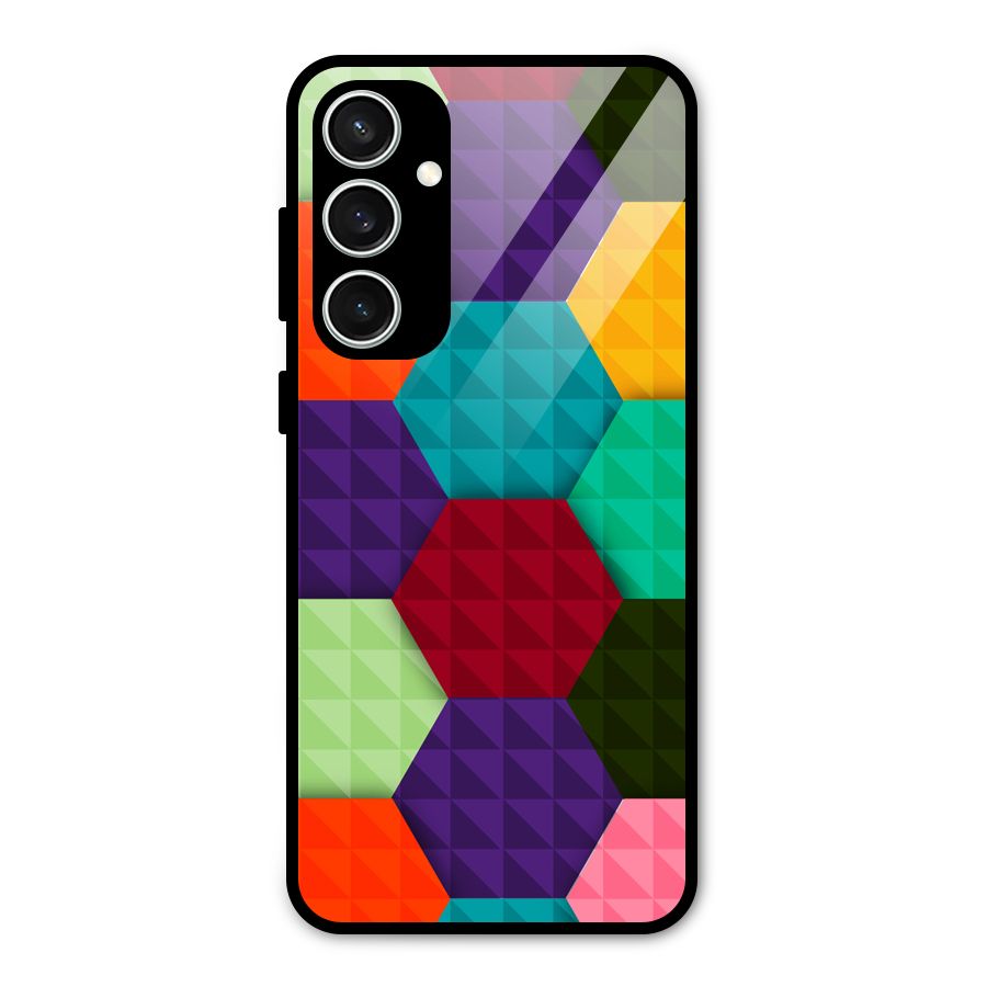 Colourful Abstract Glass Back Case for Galaxy S23 FE
