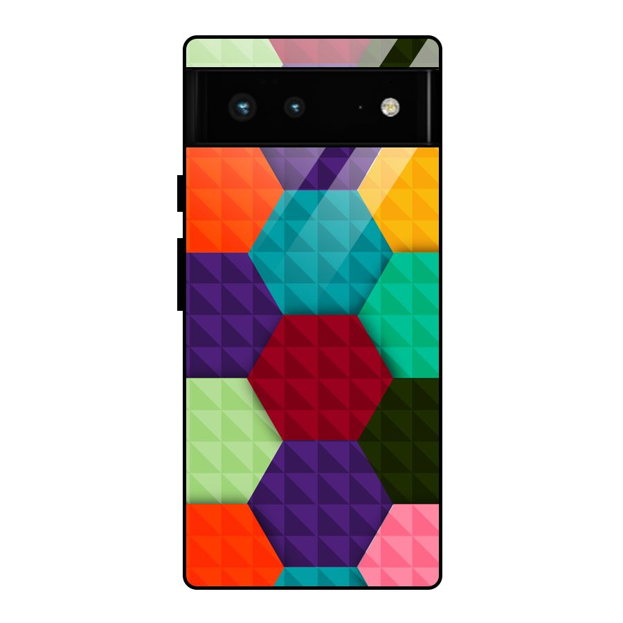 Colourful Abstract Glass Back Case for Google Pixel 6