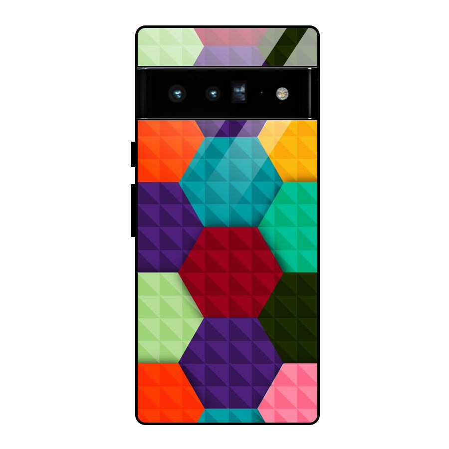 Colourful Abstract Glass Back Case for Google Pixel 6 Pro