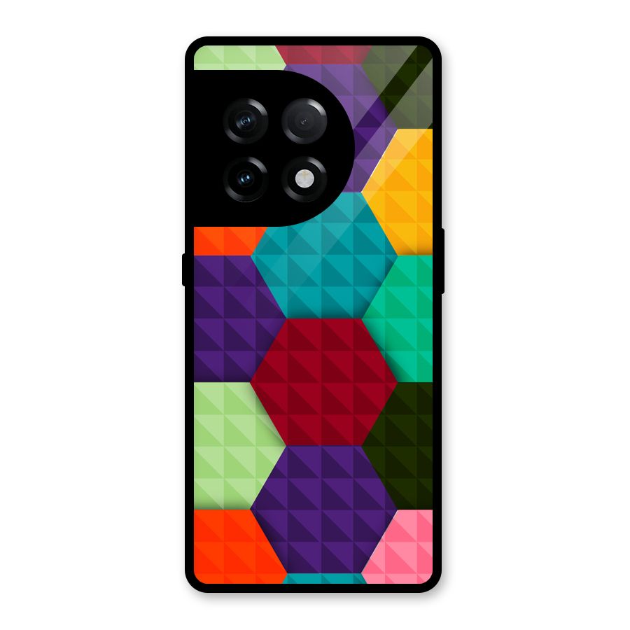 Colourful Abstract Glass Back Case for OnePlus 11R