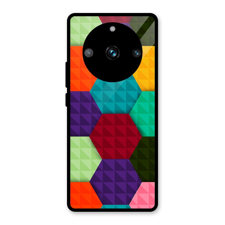 Colourful Abstract Glass Back Case for Realme Narzo 60 Pro