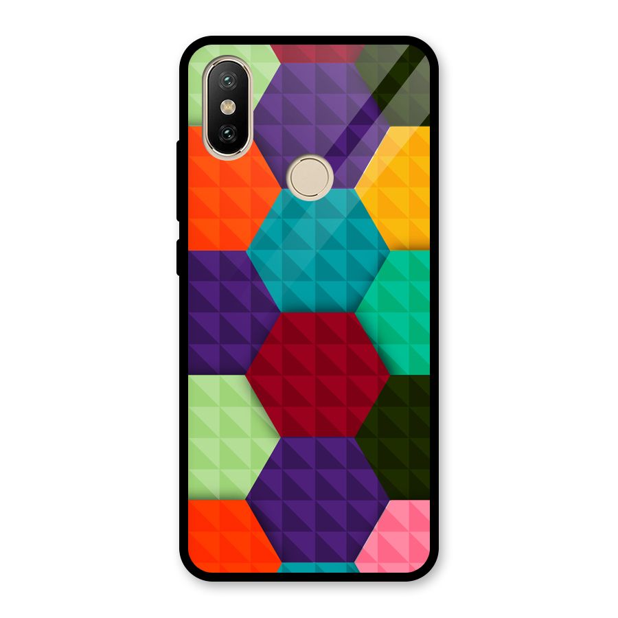 Colourful Abstract Glass Back Case for Redmi A2