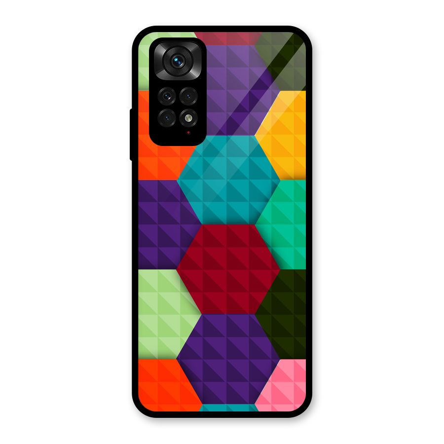 Colourful Abstract Glass Back Case for Redmi Note 11S