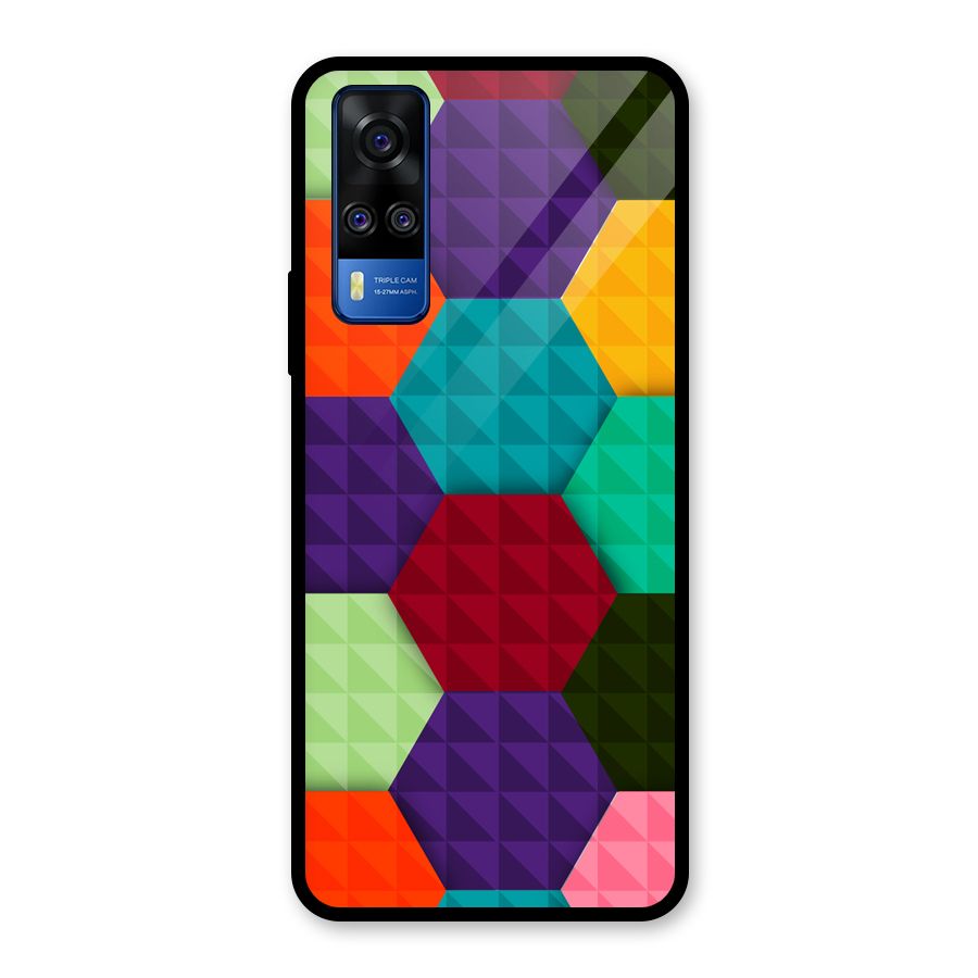 Colourful Abstract Glass Back Case for Vivo Y31