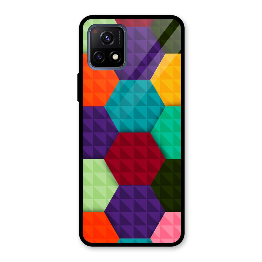 Colourful Abstract Glass Back Case for Vivo Y72 5G