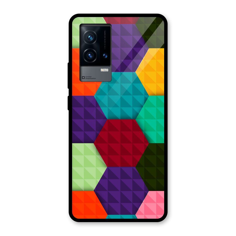 Colourful Abstract Glass Back Case for iQOO 9 5G
