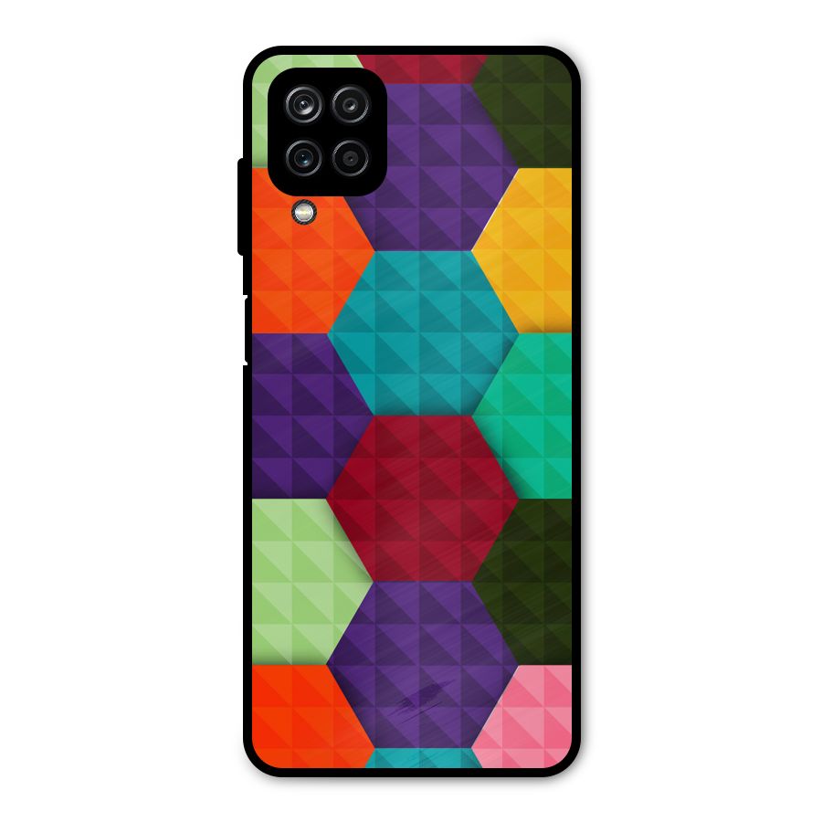 Colourful Abstract Metal Back Case for Galaxy A12