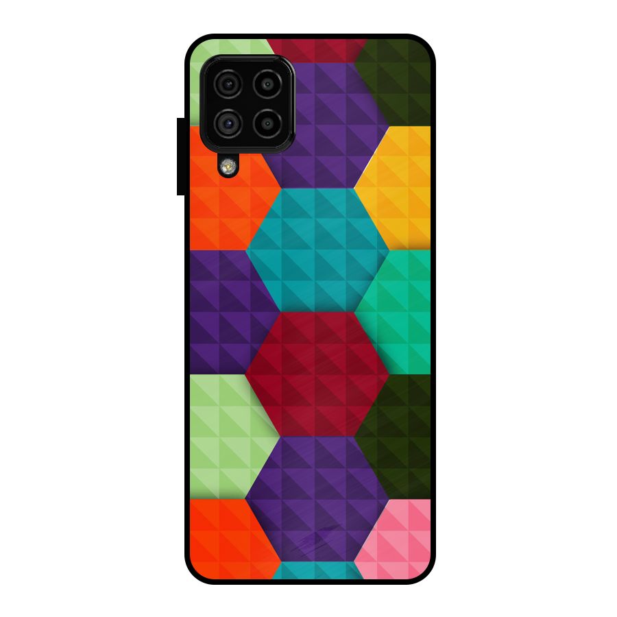 Colourful Abstract Metal Back Case for Galaxy A22 4G
