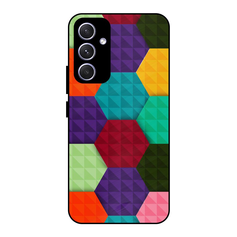 Colourful Abstract Metal Back Case for Galaxy A54