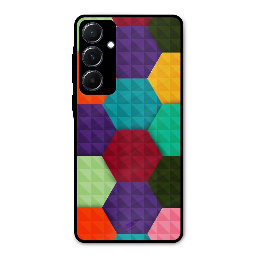 Colourful Abstract Metal Back Case for Galaxy A55