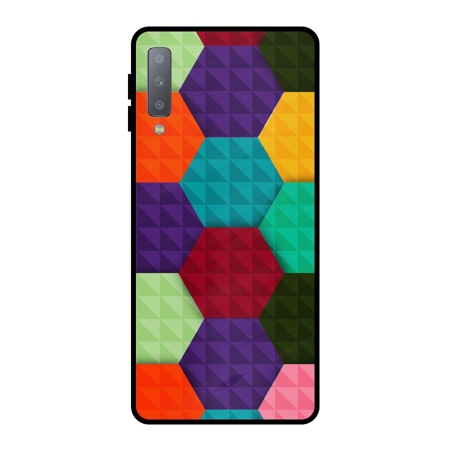 Colourful Abstract Metal Back Case for Galaxy A7 (2018)