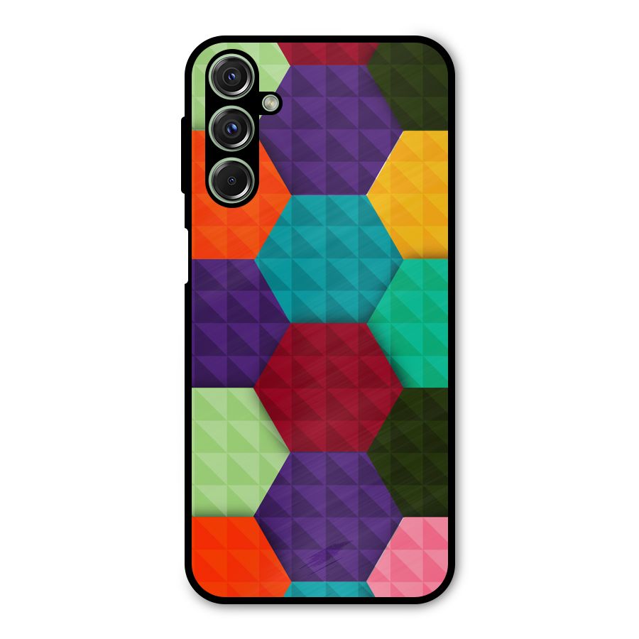 Colourful Abstract Metal Back Case for Galaxy F34