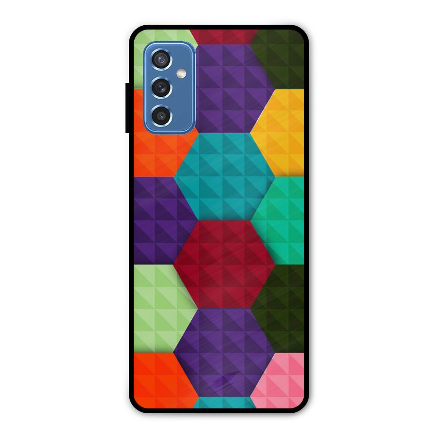 Colourful Abstract Metal Back Case for Galaxy M52 5G