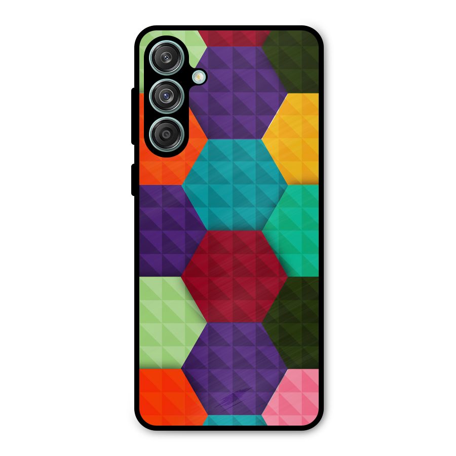 Colourful Abstract Metal Back Case for Galaxy M55 5G