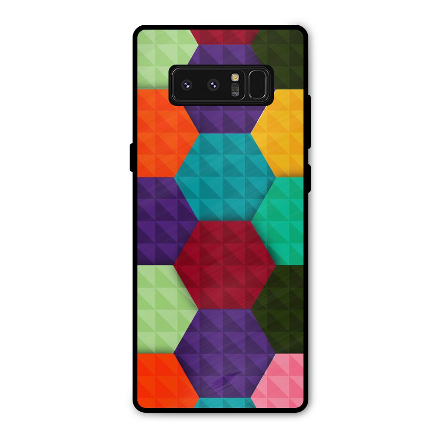 Colourful Abstract Metal Back Case for Galaxy Note 8