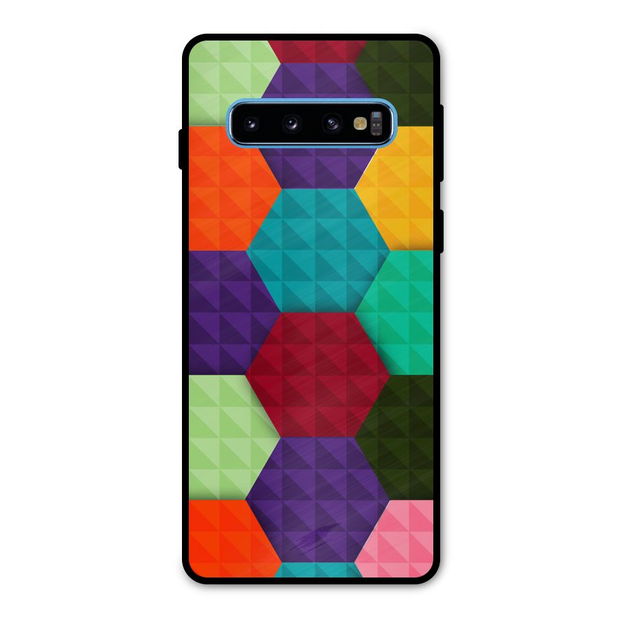 Colourful Abstract Metal Back Case for Galaxy S10