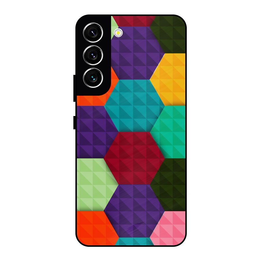 Colourful Abstract Metal Back Case for Galaxy S22 5G