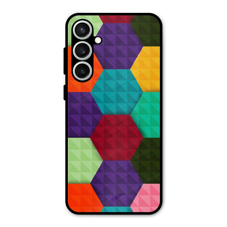 Colourful Abstract Metal Back Case for Galaxy S23 FE