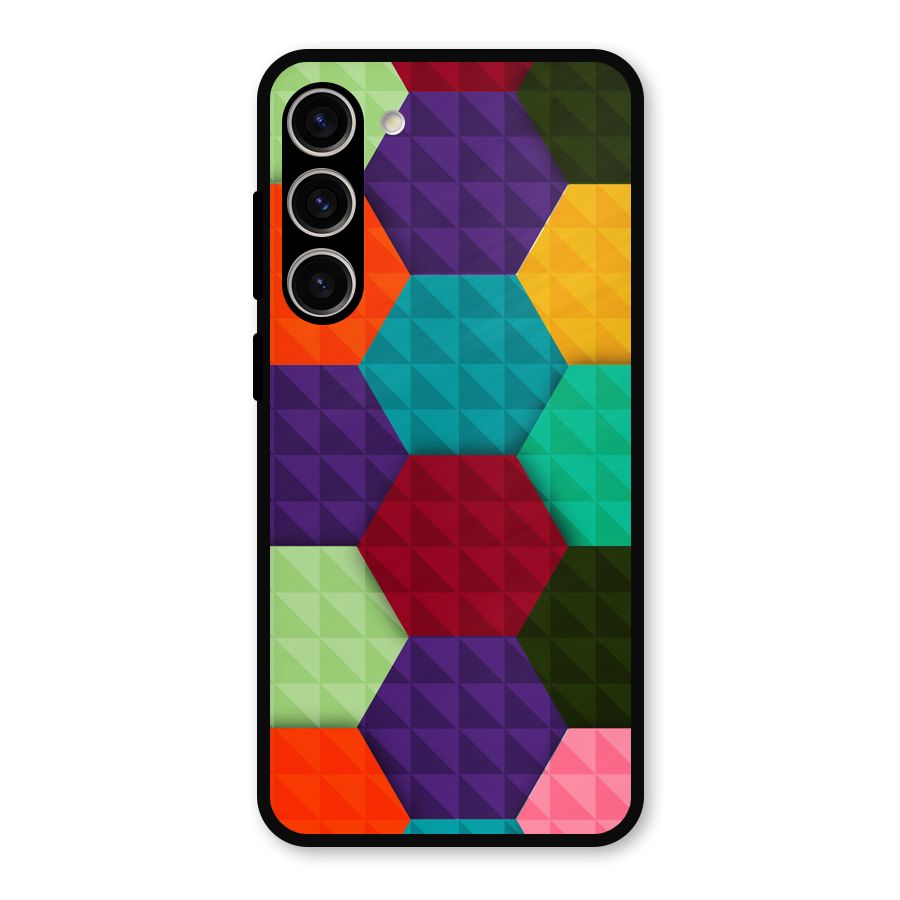 Colourful Abstract Metal Back Case for Galaxy S23 Plus