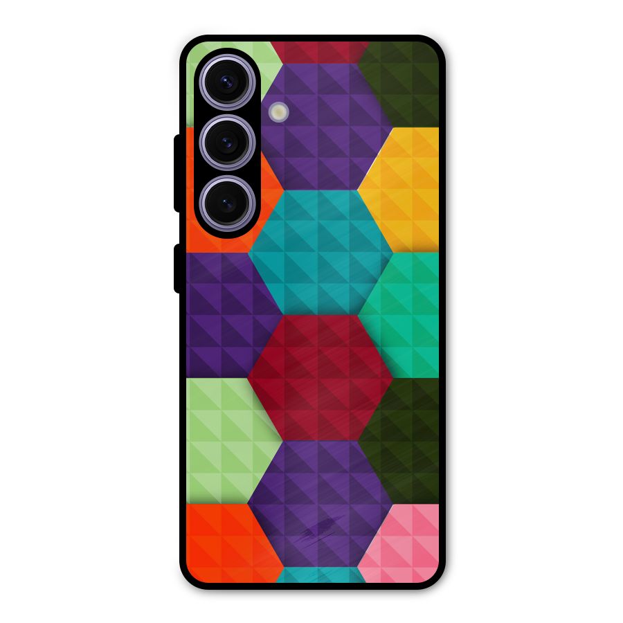 Colourful Abstract Metal Back Case for Galaxy S24