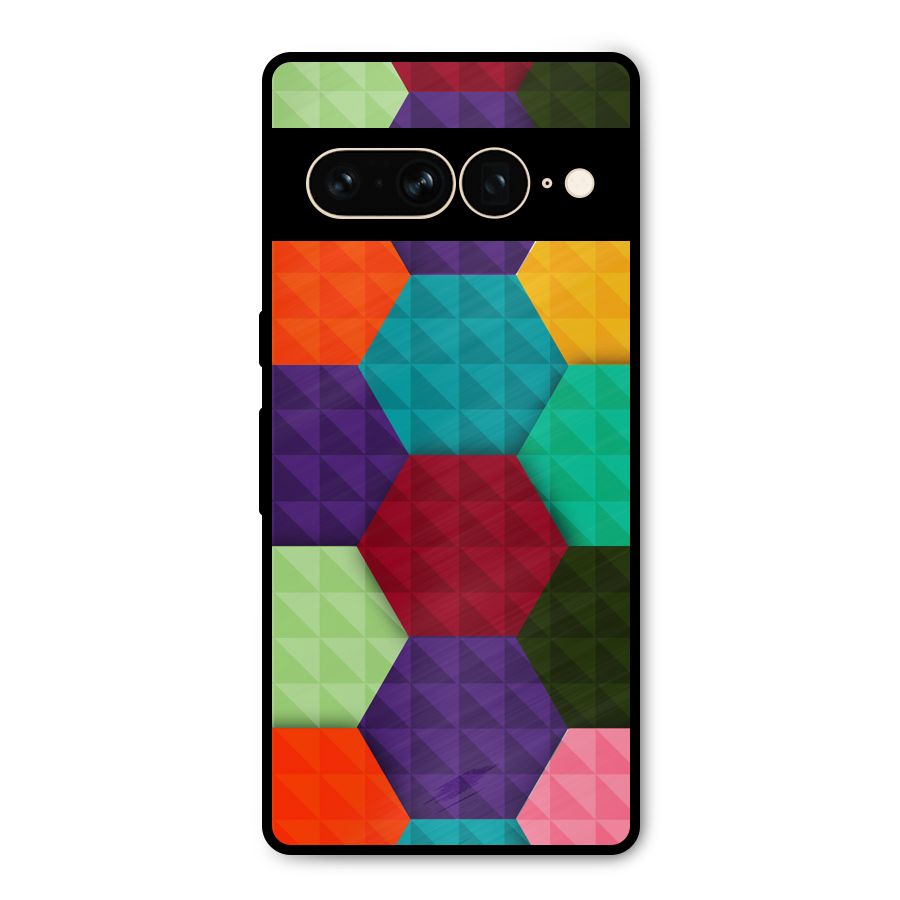 Colourful Abstract Metal Back Case for Google Pixel 7 Pro