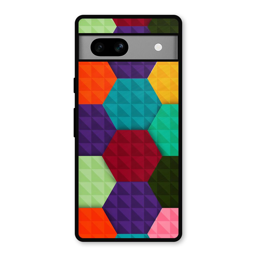 Colourful Abstract Metal Back Case for Google Pixel 7a