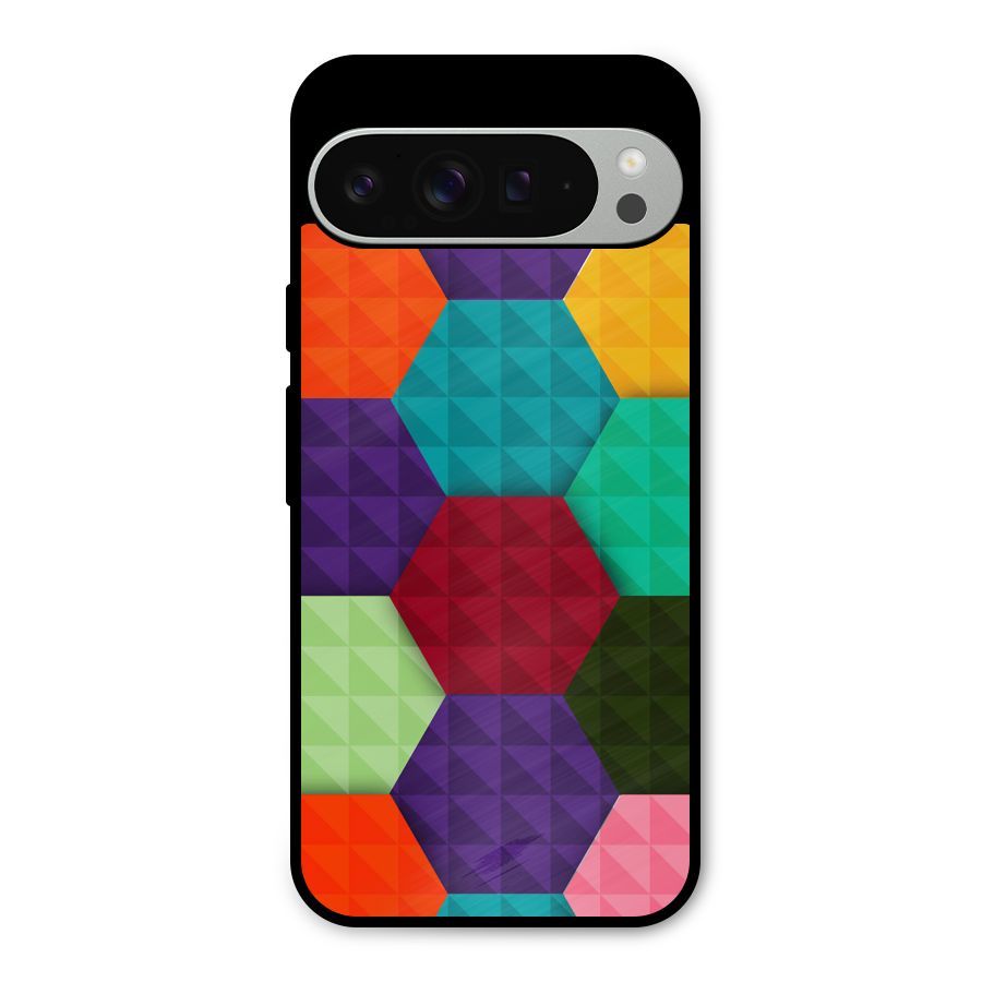 Colourful Abstract Metal Back Case for Google Pixel 9 Pro XL