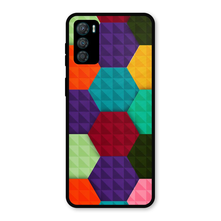 Colourful Abstract Metal Back Case for Moto G42