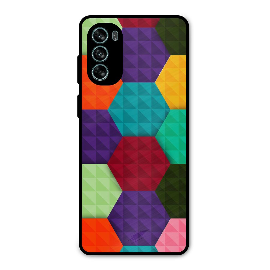 Colourful Abstract Metal Back Case for Moto G62