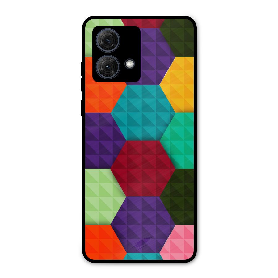 Colourful Abstract Metal Back Case for Moto G84