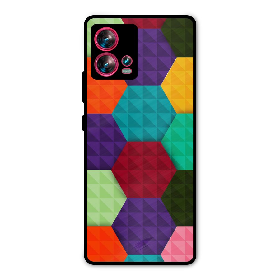 Colourful Abstract Metal Back Case for Motorola Edge 30 Fusion